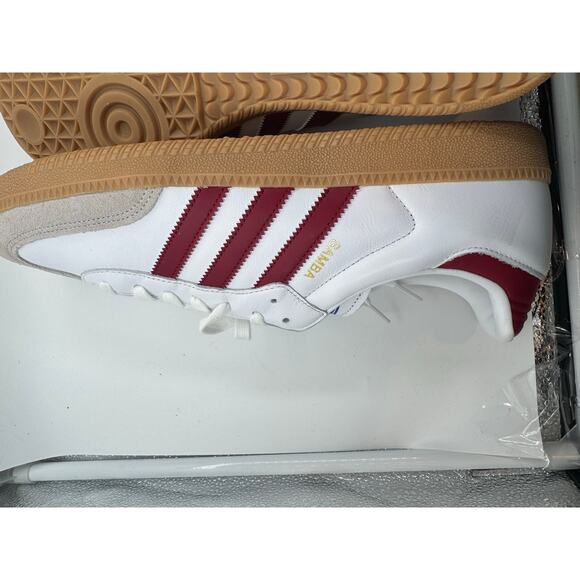 Adidas Samba OG White Burgundy Leather and synthetic upper men's size 12.5 NWOB - Picture 5 of 10